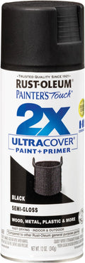 Rust-Oleum Painter's Touch 2X Ultra Cover Spray Paint, Semi-Gloss Black | by Rust-Oleum