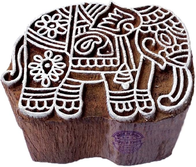 Royal Kraft Wooden Stamps DIY Fabric, Henna Printing Blocks THDtag003 by RoyalKraft