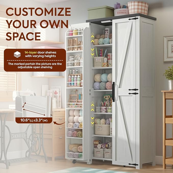 NEWOWNDS Craft Storage Cabinet - Image 5