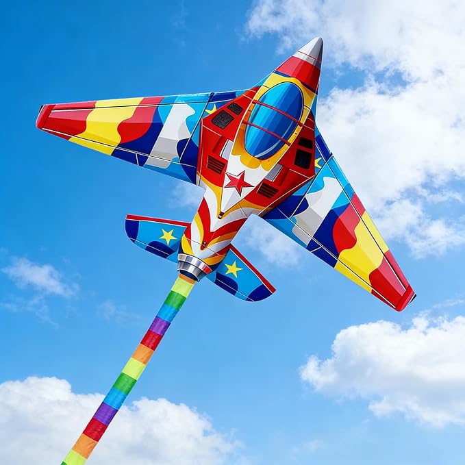 HENGDA KITE 2 Pack Fighter Plane Airplane Kites - Image 5