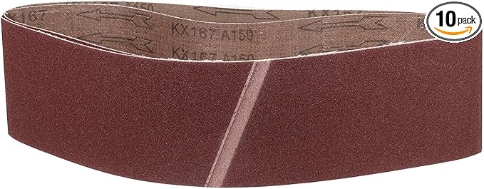 3 x 24 Inch Sanding Belt, 10 Pcs 150 Grit Knife Sharpener Belts Work Sharpening for Belt Sander Knife Carving Tool Metal Working