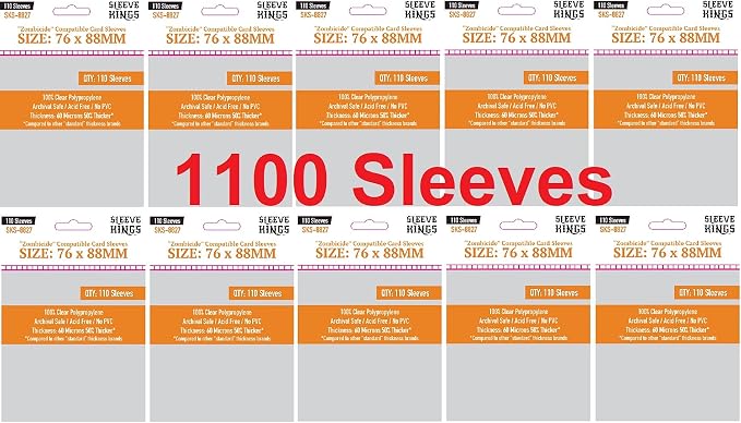 Sleeve Kings Zombicide Compatible Sleeves 76 X 88 mm by SleeveKings