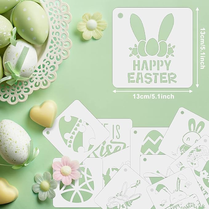 Augshy Easter Stencils, 56 Pack Holiday Stencils Easter Painting Stencils Set - Image 2
