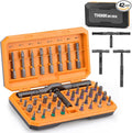 THINKWORK 42 in 1 Ratchet Screwdriver Set, Magnetic Bit Screwdriver Set With Detachable Ratchet Handle, Repair Tool Kit for furniture, computer, bicycle and DIY free Combination