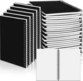 Fulmoon 50 Pcs Black Sketch Book Blank Spiral Notebook Unlined Soft Cover Kraft by Fulmoon