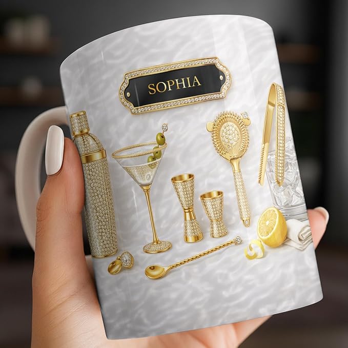 Personalized Cocktail Mug, Custom Name Coffee Cup - Image 2