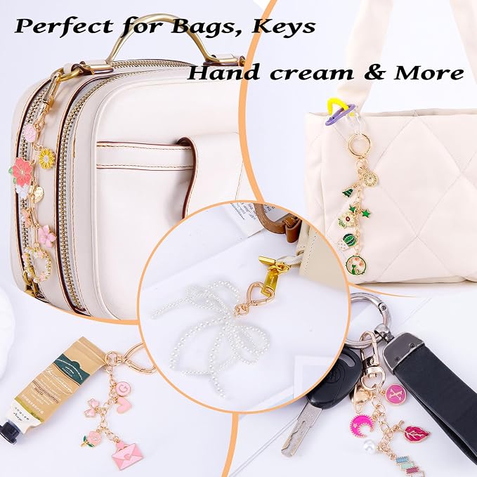Wurosi 544Pcs Charms Lip Gloss Keychain Making Kit, Bag Charm Kits - Image 4