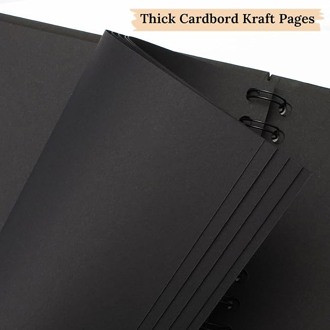 Scrapbook 12x12 Inch DIY Scrapbook Album Hardcover Kraft Paper 100 pages/50 - Image 8