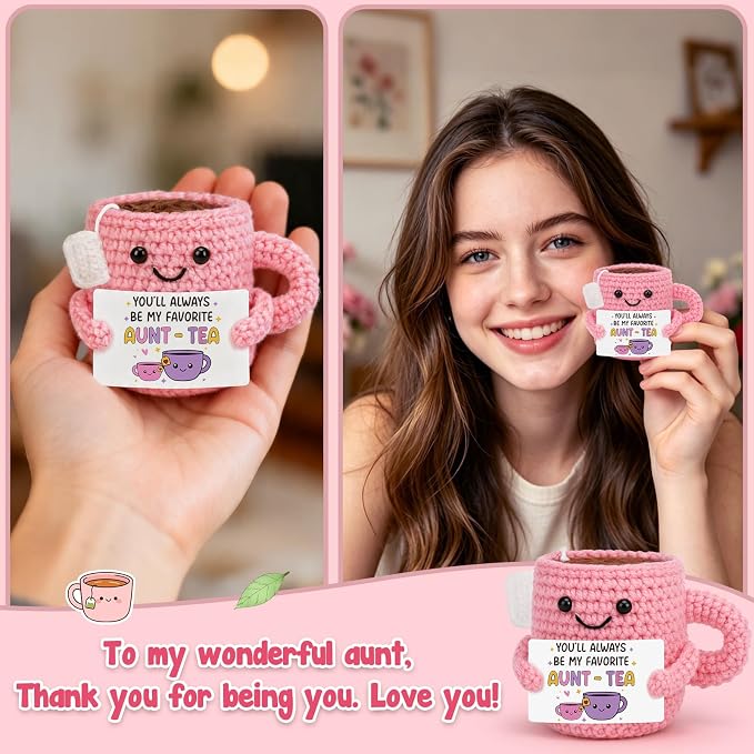 MAMAGIFTREE Funny Crochet Teacup Plushie - Image 6