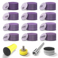 Sanding Discs 1 Inch 120 PCS Wet/Dry Sandpaper Hook and Loop 60-10000 Grits with Polishing Pads, 1/8 Shank Backing Pad and Interface Pad for Drill Grinder Rotary Tools and Wood Metal Jewelry