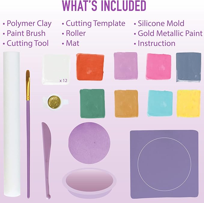 JOiFULi Make Your Own Clay Jewelry Bowls Arts and Crafts Kit - Image 2