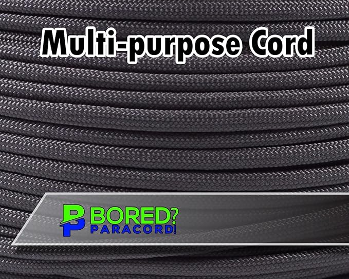 BORED? PARACORD! 550 lb Paracord - Ideal for Crafting, Camping, DIY Projects, Active & Military Outdoors - Strong Survival Rope - Tactical Parachute Cord Type III - Tan 1000 Feet