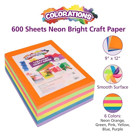 Colorations Neon Lightweight Craft Paper - Image 2