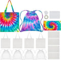 Silkfly 12 Pcs Cotton Bags Set for Tie Dye Kit 3 Style Cotton Tote Drawstring by Silkfly