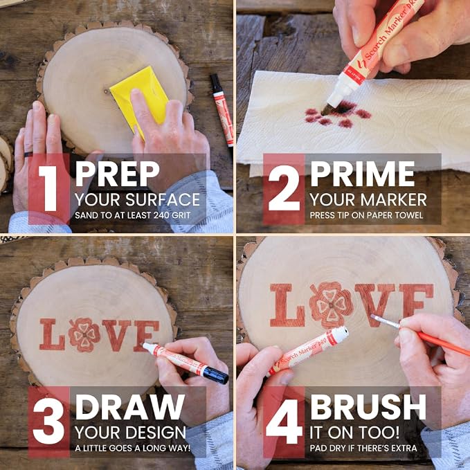 Scorch Marker - Wood Burning Marker, 2 in 1 Pyrography Kit - Image 3