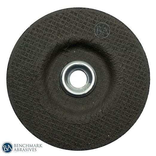 Benchmark Abrasives Grinder Cut Off Wheels 4 1/2 Inch Aluminum Oxide Depressed Center Type 27, 5/8"-11 Threaded Flange, 1/4" Thick Angle Grinder Cutting Disc Grinding Cutting Wheel - 10 Pack