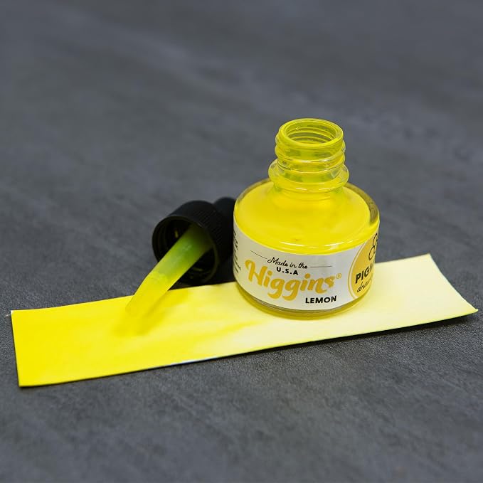 Higgins Lemon Pigmented Drawing Ink - Image 2