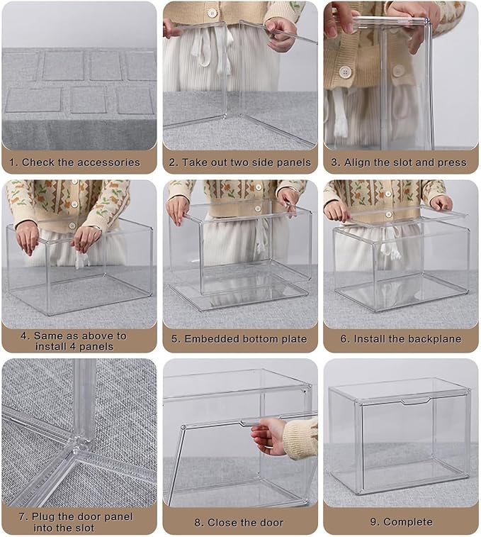GUDEMAY Large Clear Stackable Acrylic Storage Bins - Image 10