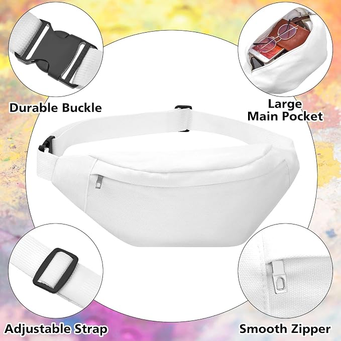 Silkfly White Cotton Fanny Pack - Image 4