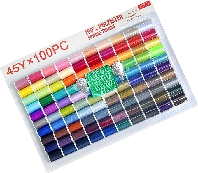 Sewing kit 100 Color Set of Handy Polyester Thread by LE+PAON
