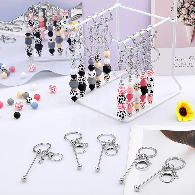 Tondiamo 24 Pcs Beadable Keychain Bars Bulk Beads - Image 6