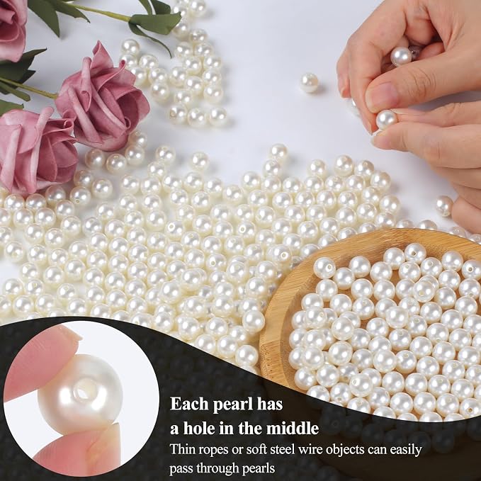 Phinus 600 Pcs 10mm Pearl Beads - Image 3