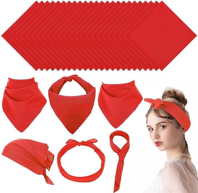 Suhine 100% Cotton Solid Bandanas Blank Bandanas Multifunctional Headband Scarf by Suhine