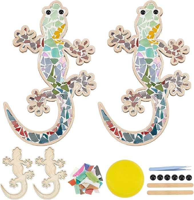 WEBEEDY 2 Set Lizard Mosaic Tiles Kit by WEBEEDY