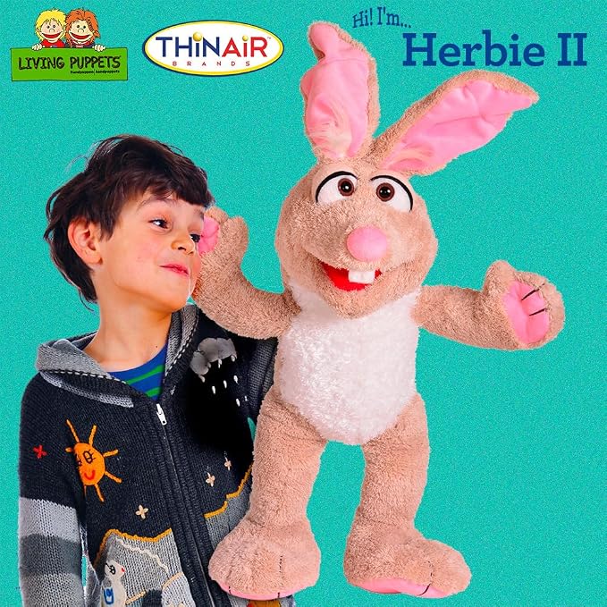 Living Puppets - Herbie The 24-Inch Big Rabbit, Plush Hand Puppet - Image 3