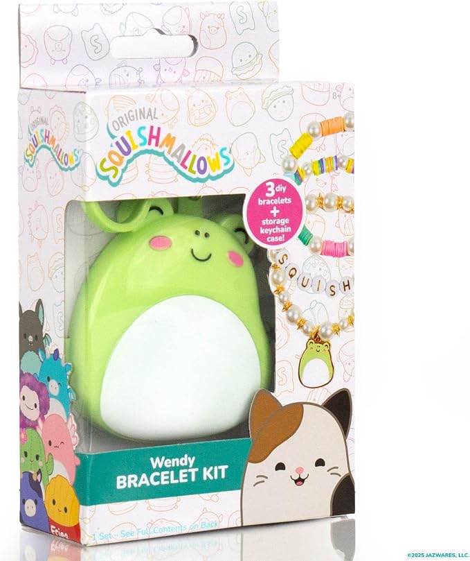 Original Squishmallows Wendy The Frog Bracelet Kit, Makes 3 Accessories - Image 9