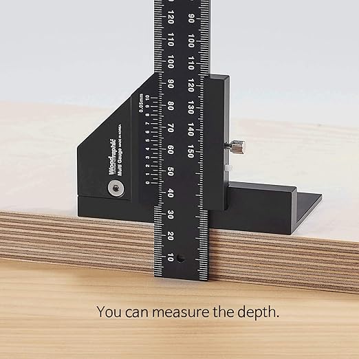 Scriber Gauge Wide Base – Heavy-Duty Layout and Marking Tool, CNC Aluminum Measuring Gauge with Extra Stability for Woodworking, Joinery, DIY, Cabinet and Framing (New Version)