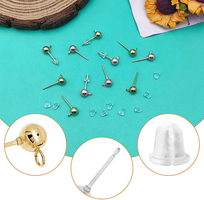 120Pcs Hypoallergenic Ball Studs - Image 7