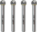 SD-3 Tungsten Carbide Burr Rotary File, Double Cut Ball Burs, 4pcs by LU&MN