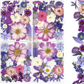 80Pcs Dried Pressed Flowers Purple, Real Natural Bulk Pressed Flowers by Buzidao