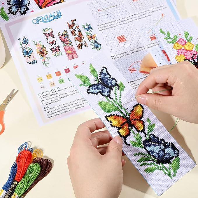 ORIGACH 6 Pcs Cross Stitch Bookmark Kit - Image 6