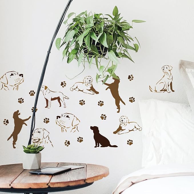 INFUNLY 3pcs Labrador Dog Wall Stencils - Image 5