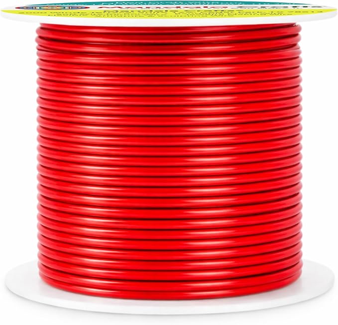 Mandala Crafts 14 Gauge Red Anodized Aluminum Craft Wire, 60 FT | Colored - Image 2