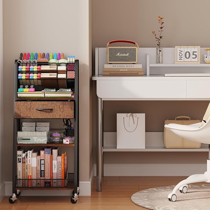 Homsorout 3 Tier Rolling Cart - Image 4