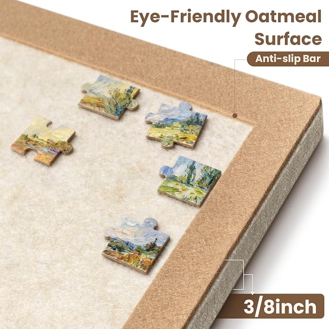 Jigsaw Puzzle Board for 1000 Pieces, Foldable Puzzle Board, 31.5" x 24" Felt - Image 3