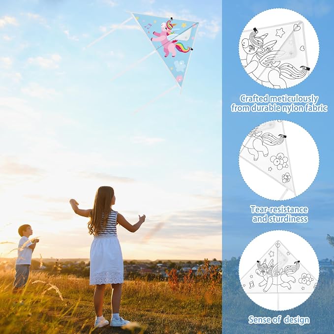 Syhood 60 Pcs DIY Coloring Kites Kit - Image 3