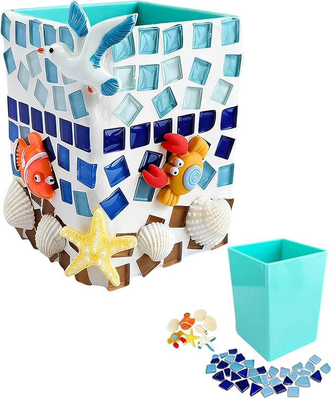 YUCHIYA DIY Glass Mosaic Pen Holder Craft Kit by YUCHIYA