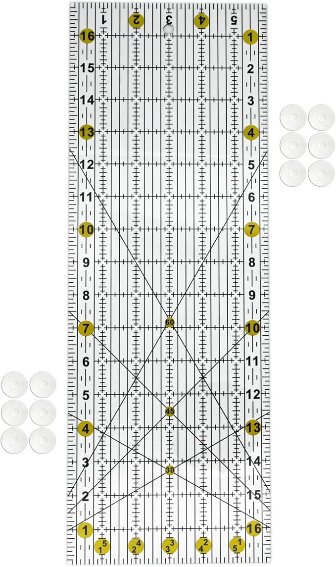 Quilting Ruler, Quilting Templates, Sewing Quilt Rulers, Acrylic Curved Corner by Secai