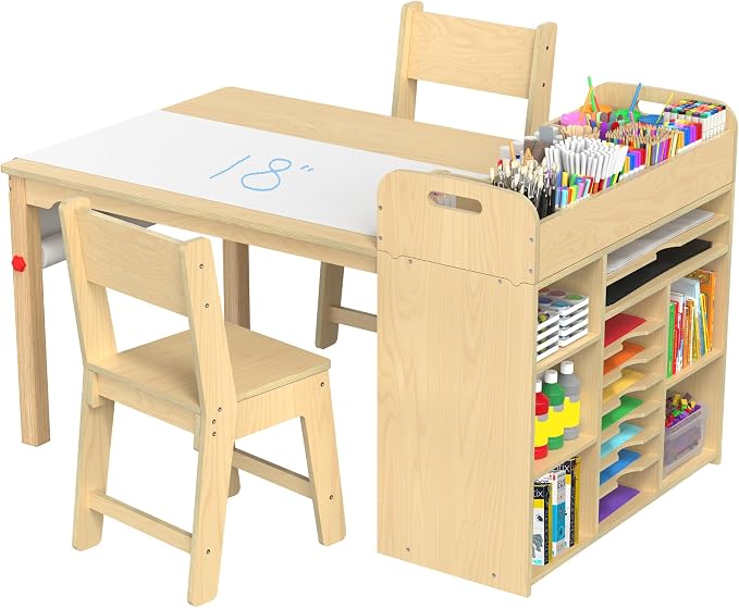 GDLF Kids Art Table and Chairs Set, Craft Desk by GDLFGoodLife