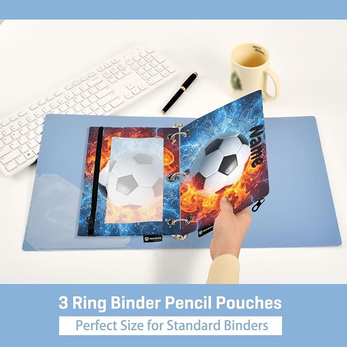 Custom Soccer Ball Football Pencil Pouch - Image 4
