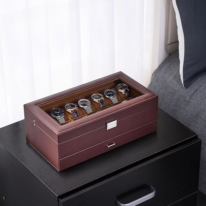 ProCase Watch Box, 14 Slot Mens Watch Case - Image 3
