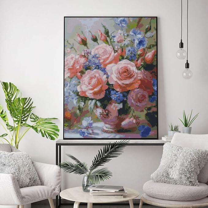 Flowers Stamped Cross Stitch Kits Cross Stitch Patterns, Dimensions Cross - Image 3