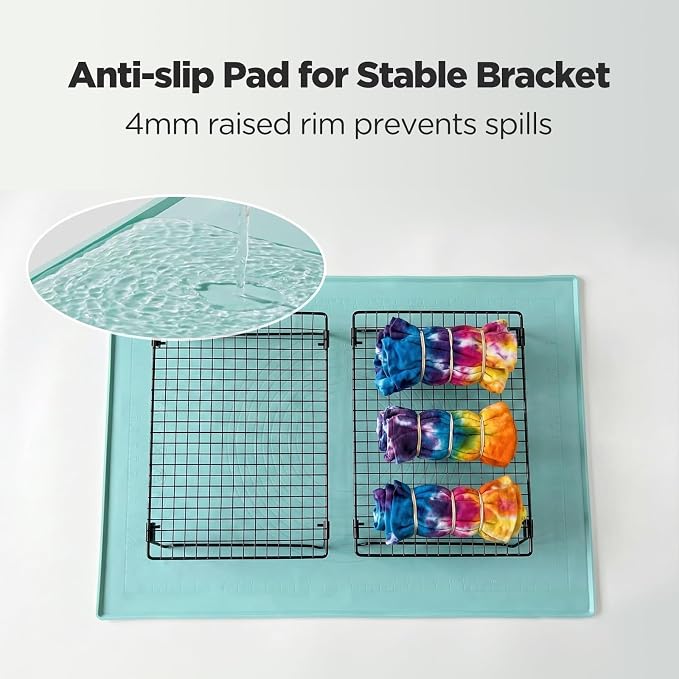 ​​Tie Dye Kit with 2 Steel Folding Brackets & Non-Slip Pad, Professional Tie - Image 3