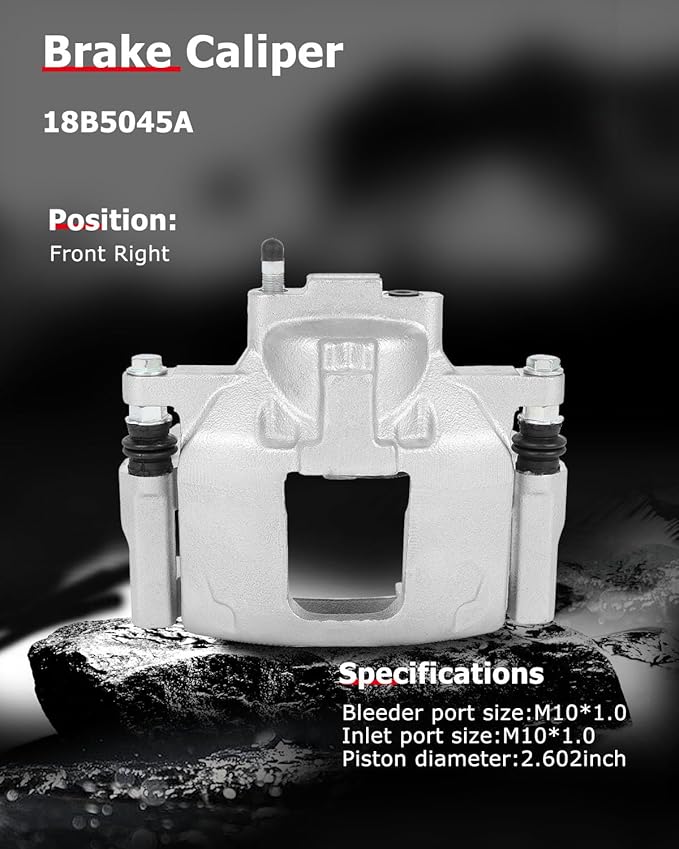 cciyu Front Right Brake Caliper Assembly w/Bracket 18B5045A 2009 2010 2011 2012 For Dodge For Journey