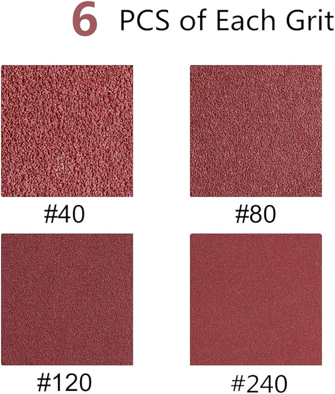 3 x 21-Inch Sanding Belts for Belt Sander 3x21,6 Each of 40 80 120 240 Grits Aluminum Oxide Abrasive Sandpaper, 24 Pack