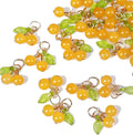 30 Pcs Red Cherry Charms Mini Cute Glass Fruit Beads Charm Acrylic Beaded Charms by SOFISO